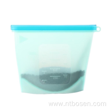 Food grade reusable silicone plastic bag